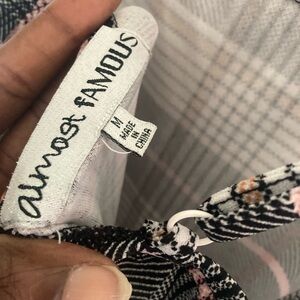Almost Famous Size Medium wide leg spaghetti strap jumper